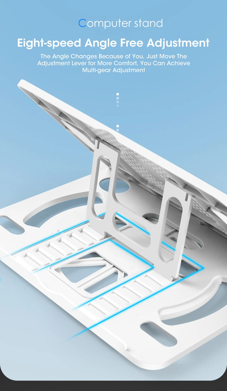 Foldable  Laptop  Stand Holder  Plastic Suitable for 12-17 Inch Gaming Macbook Lenovo Laptop Adjustable Laptop Stand