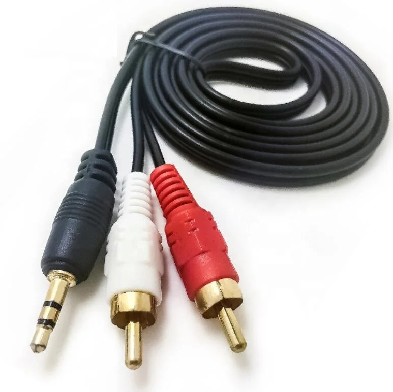 Custom 0.5-3M Audio RCA Cable 3.5MM to 2 RCA AV Cable Male to Male for High Quality HDTV RCA Audio Cable