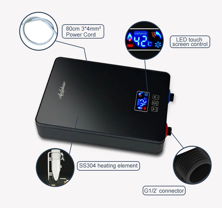 Europe hot sale energy saving instant tankless 4kw geyser heating fastly shower instant water heaters