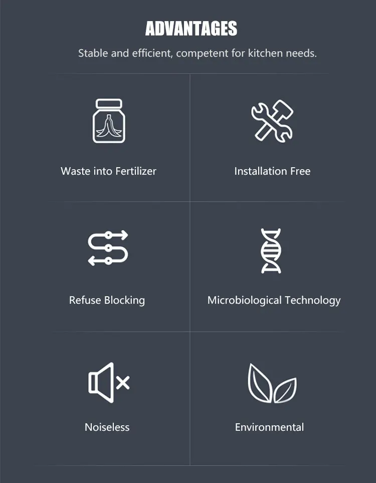 High Efficiency Simple Household Food Garbage Composting System