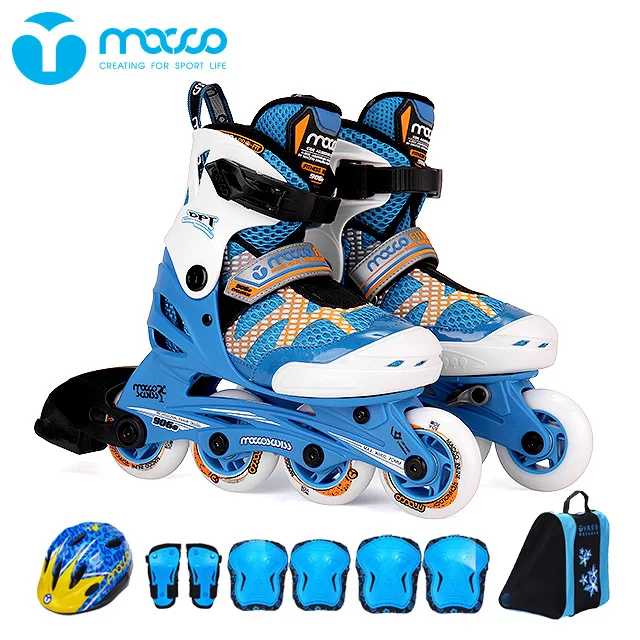 Детские роликовые коньки macco, Спортивная Защитная Экипировка 906S K7 BU