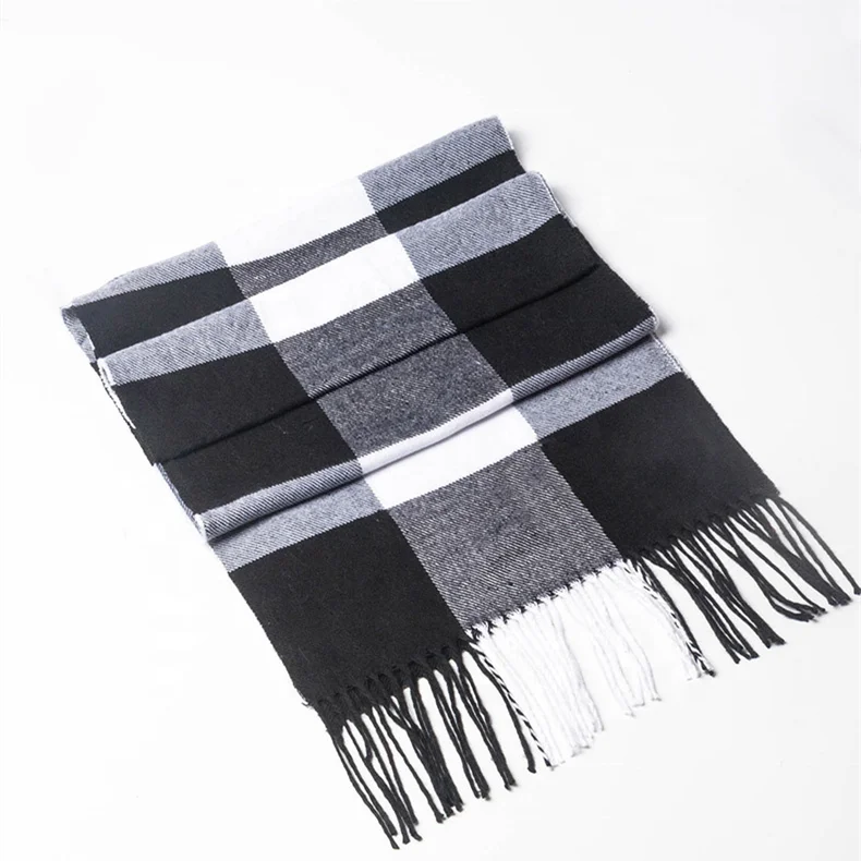 Popular  Print Logo Plaid Luxury Soft Men Woman Winter Scarf Pashmina Cashmere Scarf For Women Winter