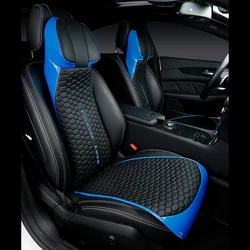 Fashion Integral Car Neck Pillow Seat Cover PU Leather One Piece Headrest Pillow Waist Cushion