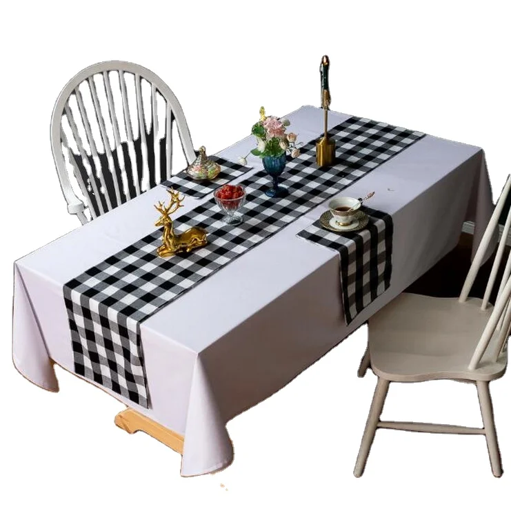 Столешница для семейных ужинов или торжеств, комнатных или уличных вечеринок и повседневного использования (14x108 дюйма) из хлопка и льна для отеля