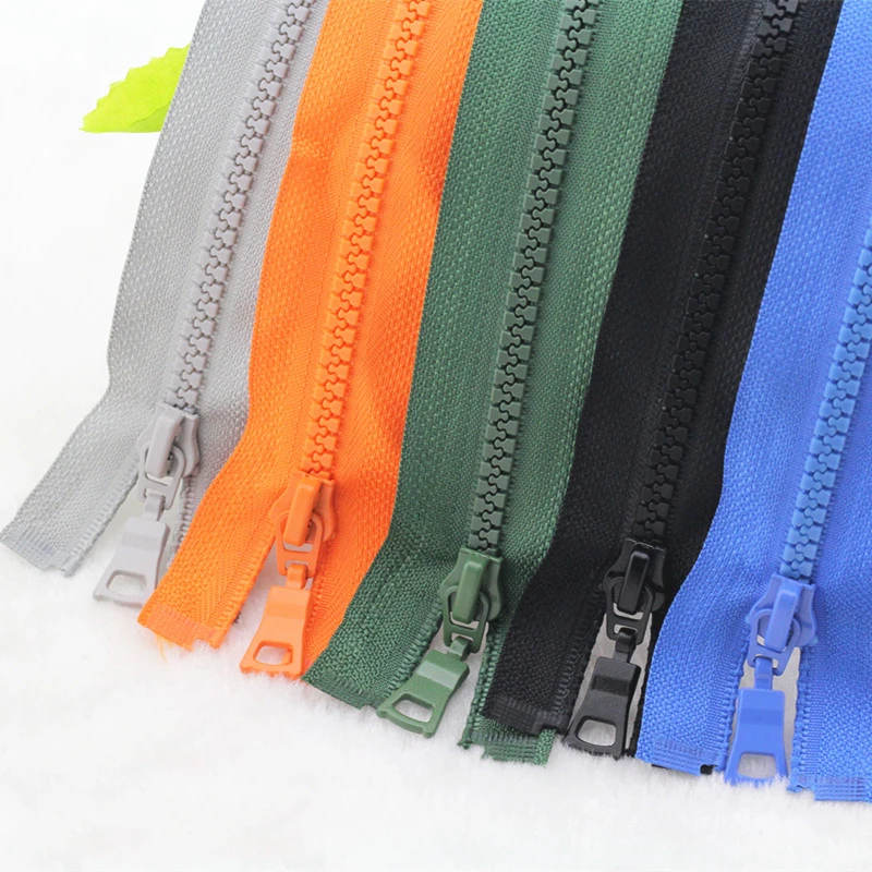 Полимерная молния, оптовая продажа, изготовленная на заказ, экологически чистая молния, сверхпрочная 5 #, пластиковая молния с закрытым концом, полимерные молнии
