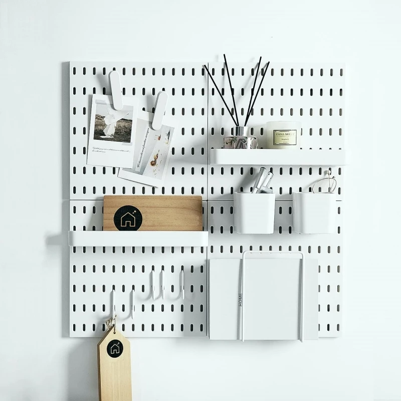 Hot selling small mounted decorative pattern wall board shelf pegboard multi function storage board decorative wall board