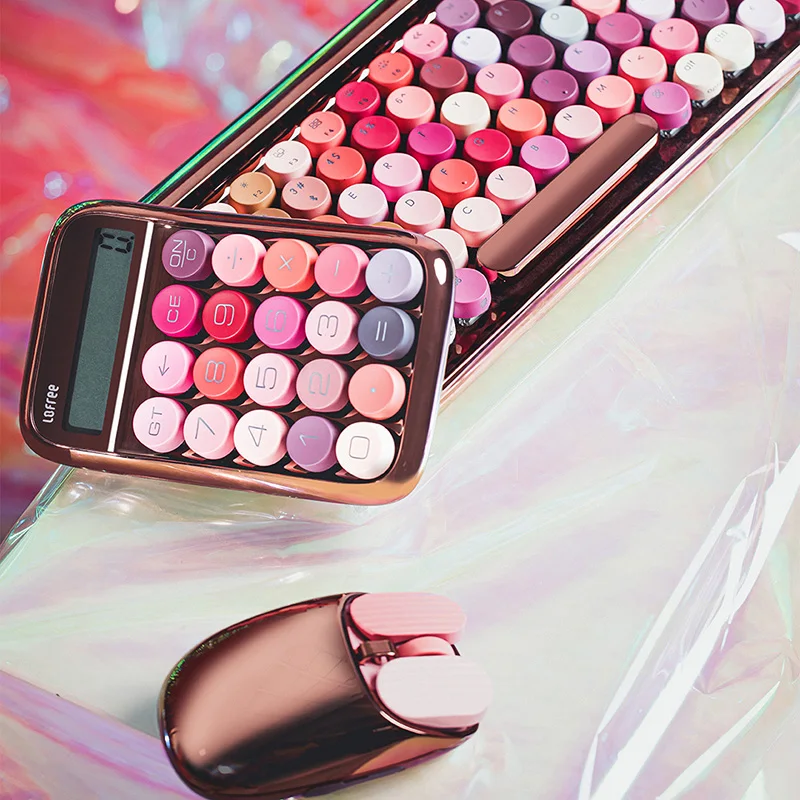 High cost performance best gift rose gold Lofree digit calculator