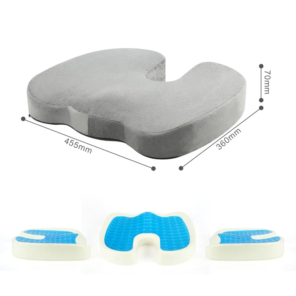 Orthopedic Seat Cushion Best Seller Memory Foam Comfort Coccyx Sciatica Massage Orthopedic Heightening Ergonomic Seat Cushion