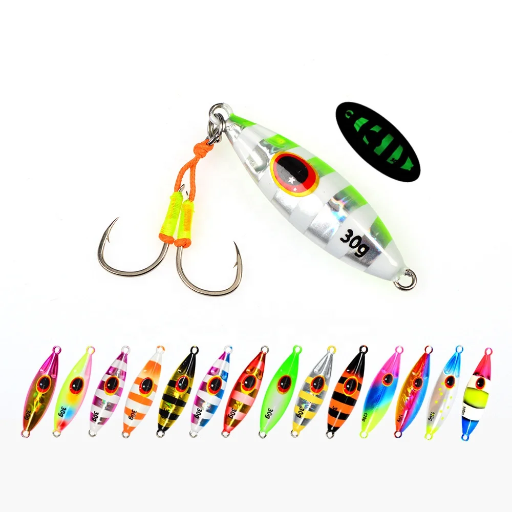New Hot Sale  30g 40g 60g 80g 100g 120g Fishing Jig Luminous Metal Jigs Jigging Lure Bee Lead Bait Saltwater Lures