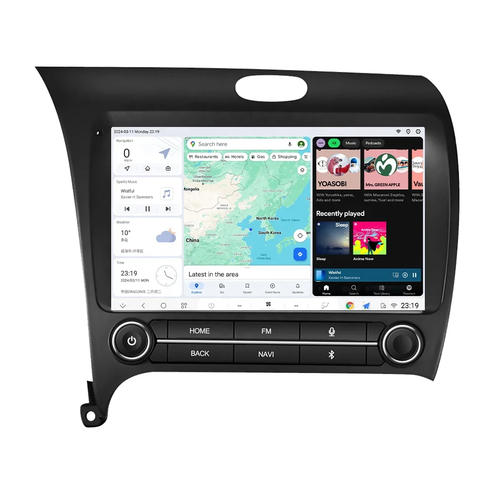 MEKEDE DUDU7 2000*1200 2k 2DIN android DVD player car radio Split Screen fm dsp Original car style For KIA K3 2013-2015 16-18
