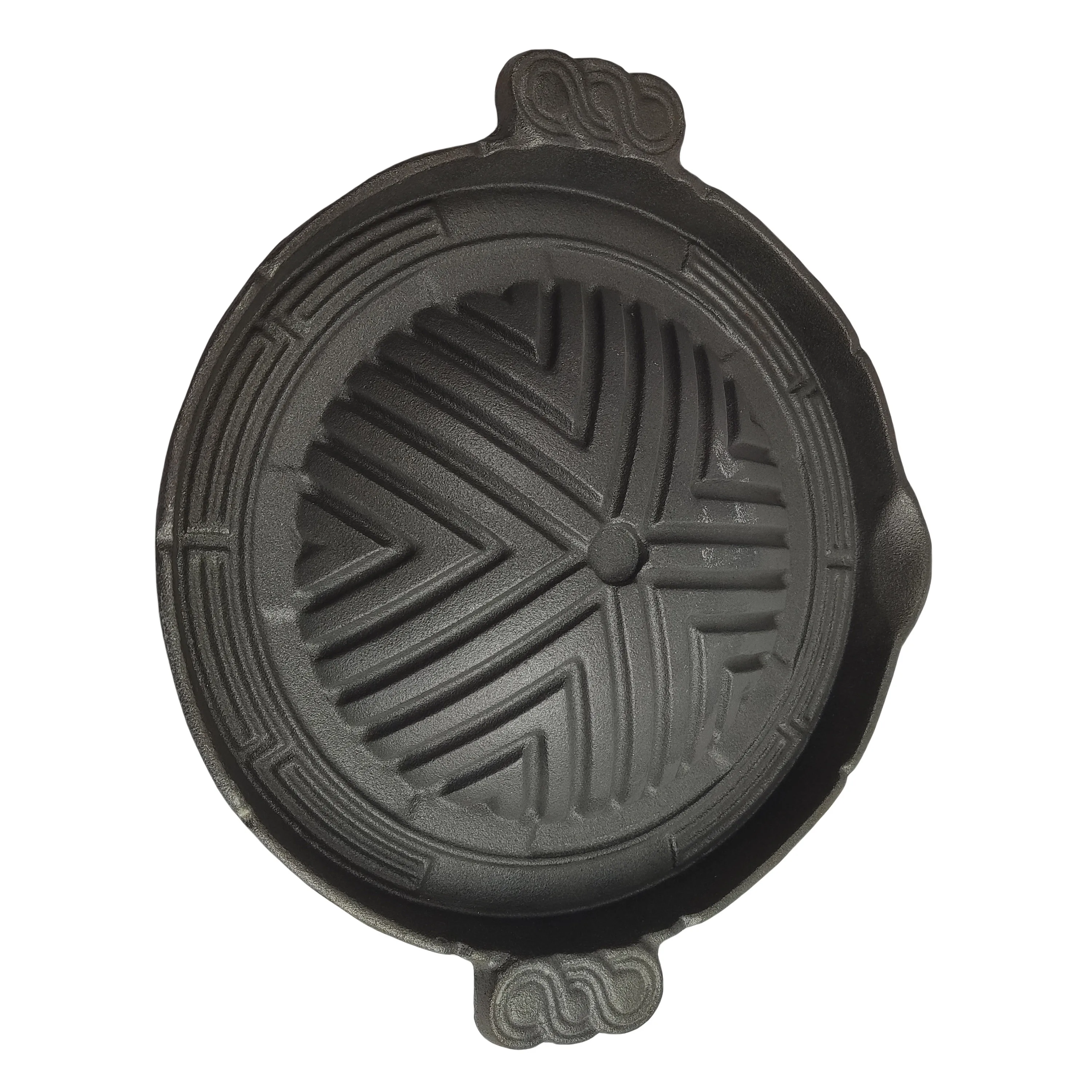 Cast Iron Mookata Thai Korean Bbq Smoke Steak Grill Steak Plate