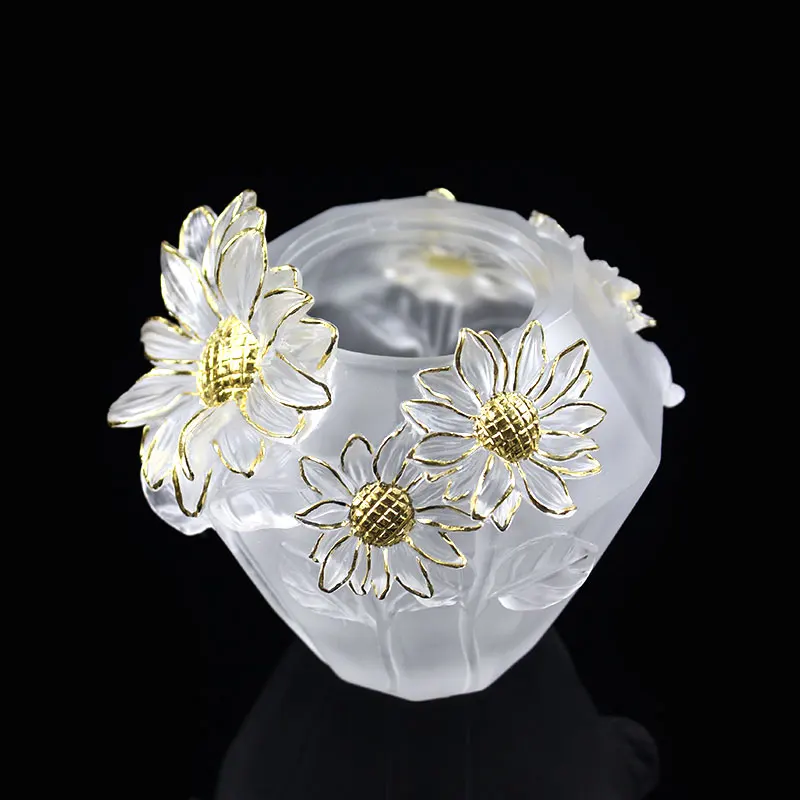 Crystal sunflower Middle East bakhoor burner suitable for home decoration ramadan eid gift