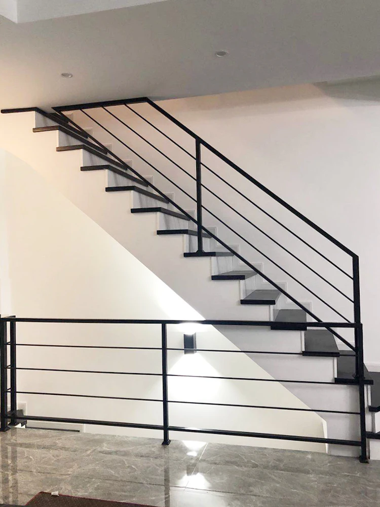 Handrails Adjustable Indoor Railing Kit Fittings Design Modern Wrought Iron Metal Steel Brackets Stairs Balustrades & Handrails