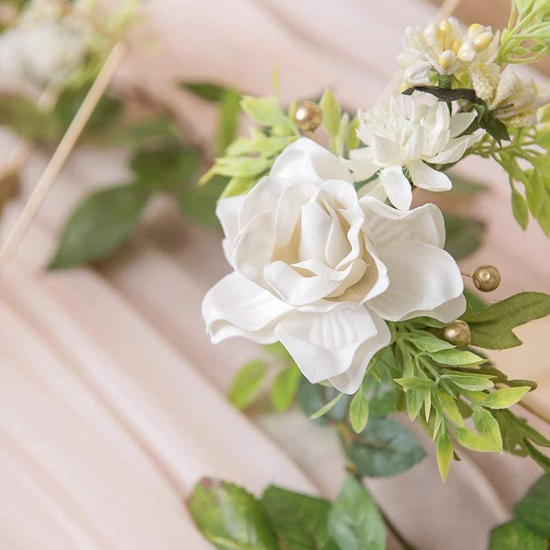 wholesale real touch roses artificial white flowers ivory foam gardenia flower for centerpiece wedding
