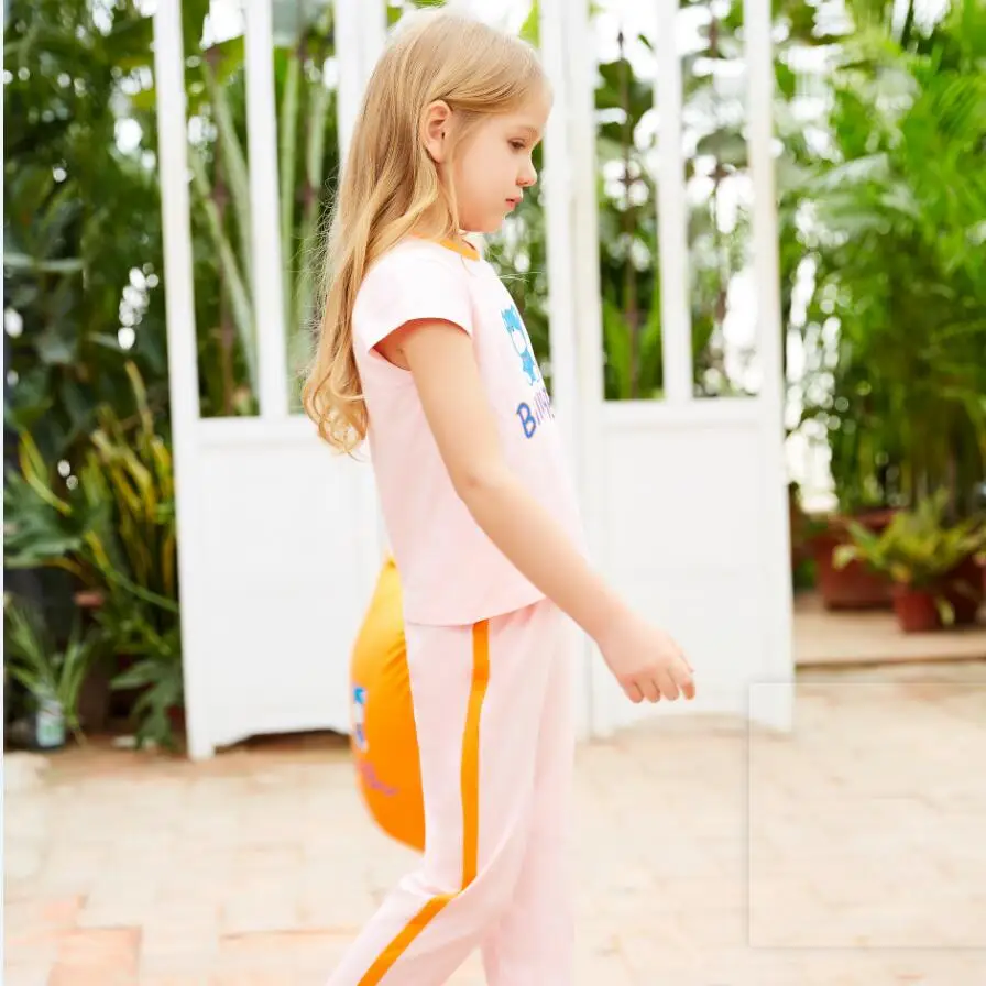 Organic Summer Pajamas for 8-Year-Old Girls Print Pattern Breathable Cartoon Design