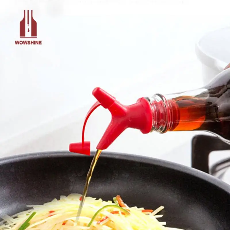 Wowshine Silicone Vacuum Seal Screw Design Wine Bottle Stopper Dual-port Pourer Device