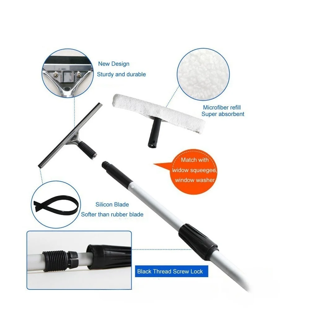 Professional Adjustable Heavy duty  Aluminum Telescopic Pole