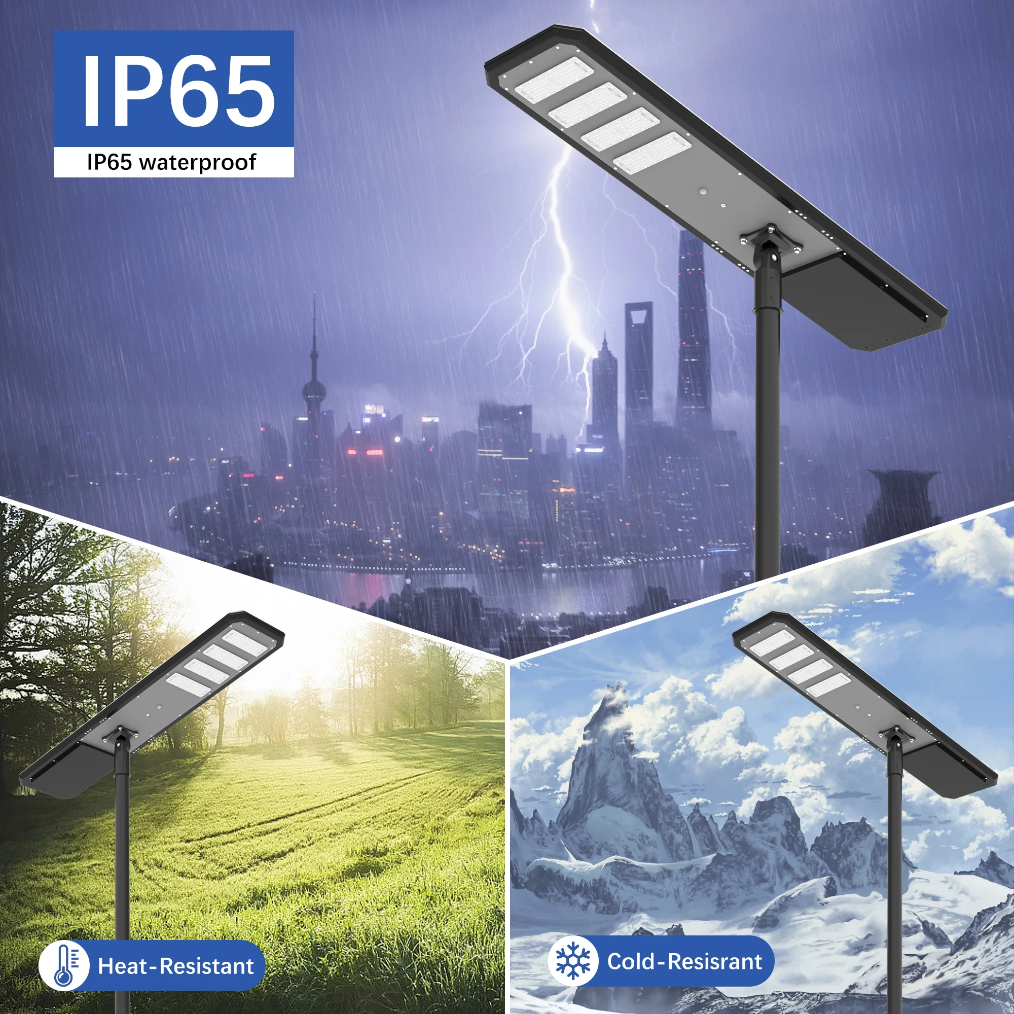 YouLumi lP65 Waterproof Solar Street Lights 40 Watt 60 Watt 100 Watt Integrated All In One Led Solar Street Light for Outdoor