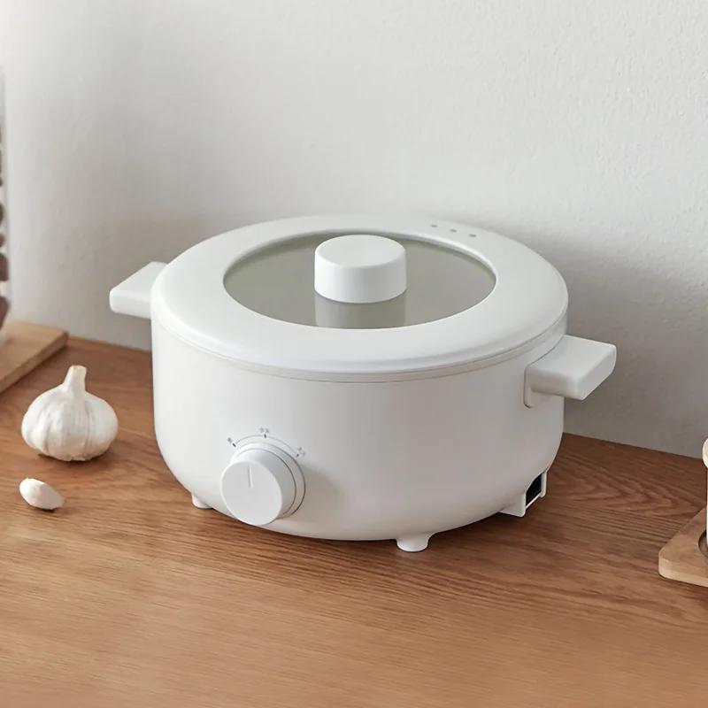 Многофункциональная мини-электрическая сковорода, электрическая сковорода для горячей кастрюли, удобная очистка, антипригарная сковорода для жарки с ручкой