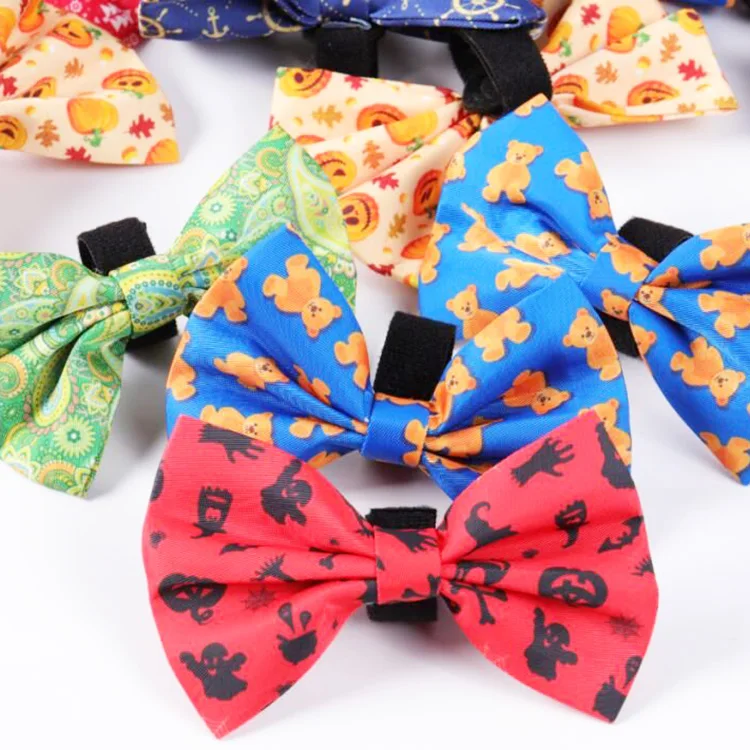 Регулируемый Собачий Ошейник, съемный галстук-бабочка