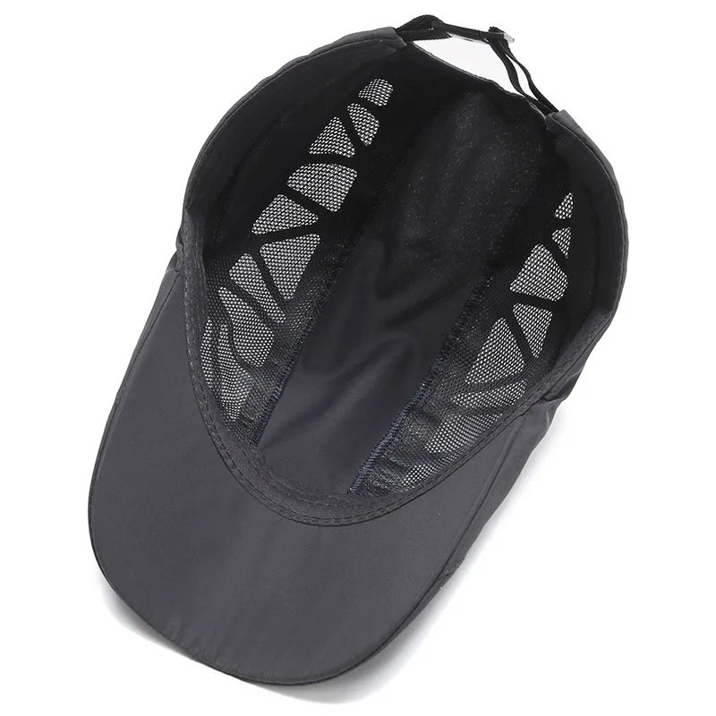 Wholesale Fashion Summer Outdoor Quick Dry Mesh Hat Custom Beret Baseball Sunscreen Fabric Breathable Sports Cap for Men