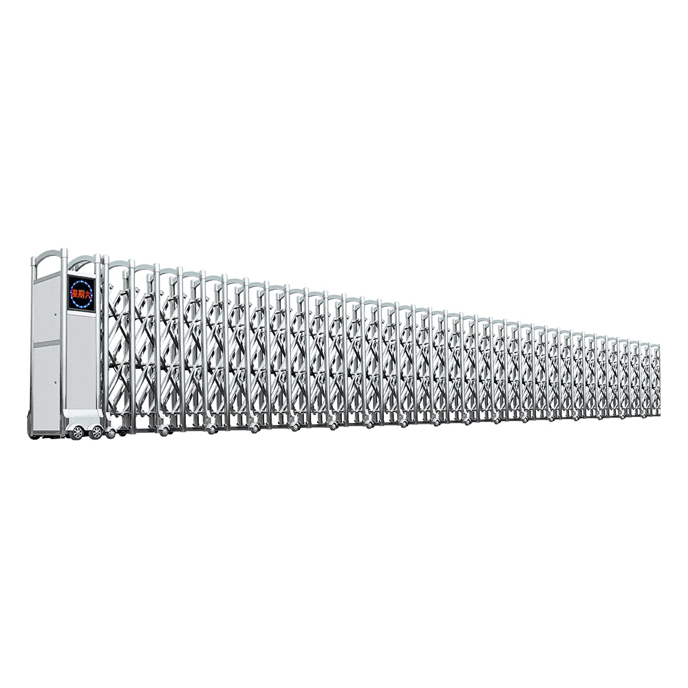 Retractable Fence Gate Entry Electric Folding Gate Aluminum Alloy Retractable Gate For Factory