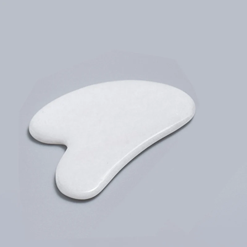 Low price natural stone white jade gua sha board scraping massage skincare tool