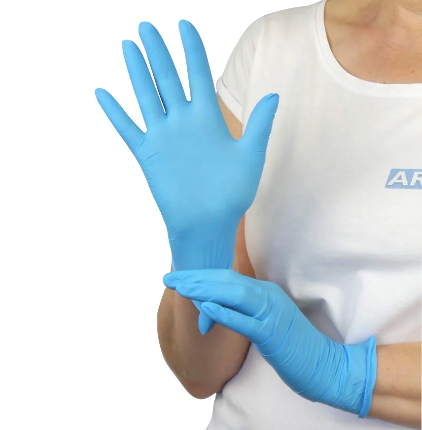 Оптовая продажа бытовые синие латексные перчатки Guantes De Latex Steril Free-перчатки Xs маленькие 2500 Нитриловые