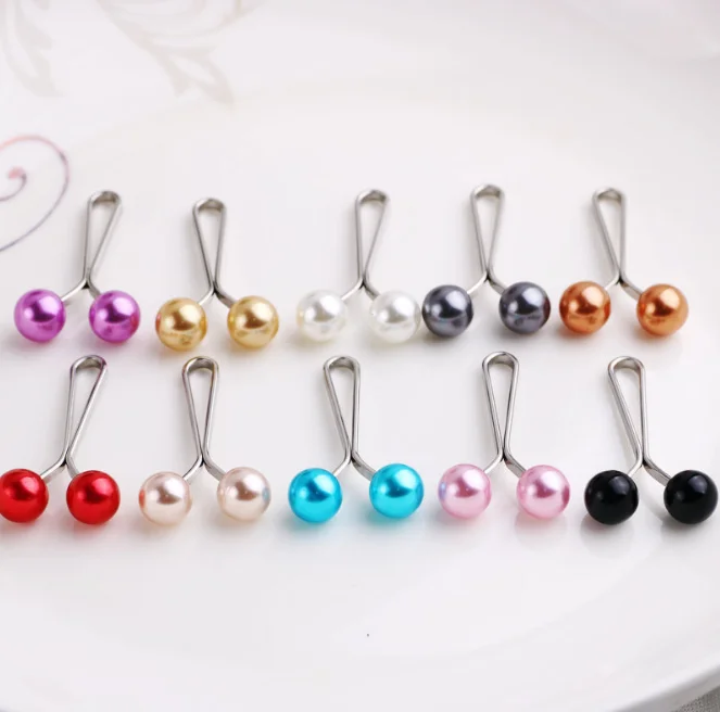 TSP-8D001 2021 fashion new design pearls pins muslim hair scarf pin head hijab pins