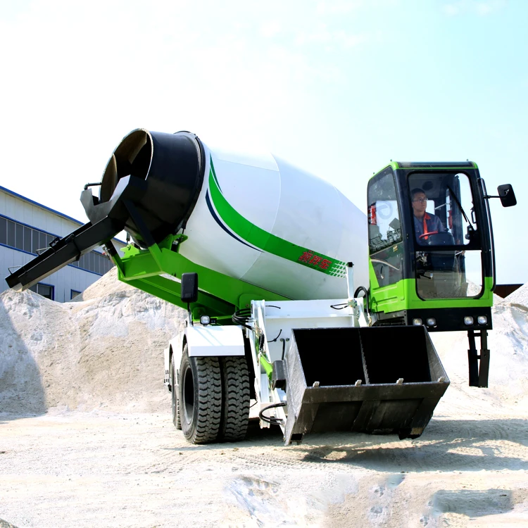 Self Loading Ready Mix Truck Concrete Mixer Automatic Loading Machine