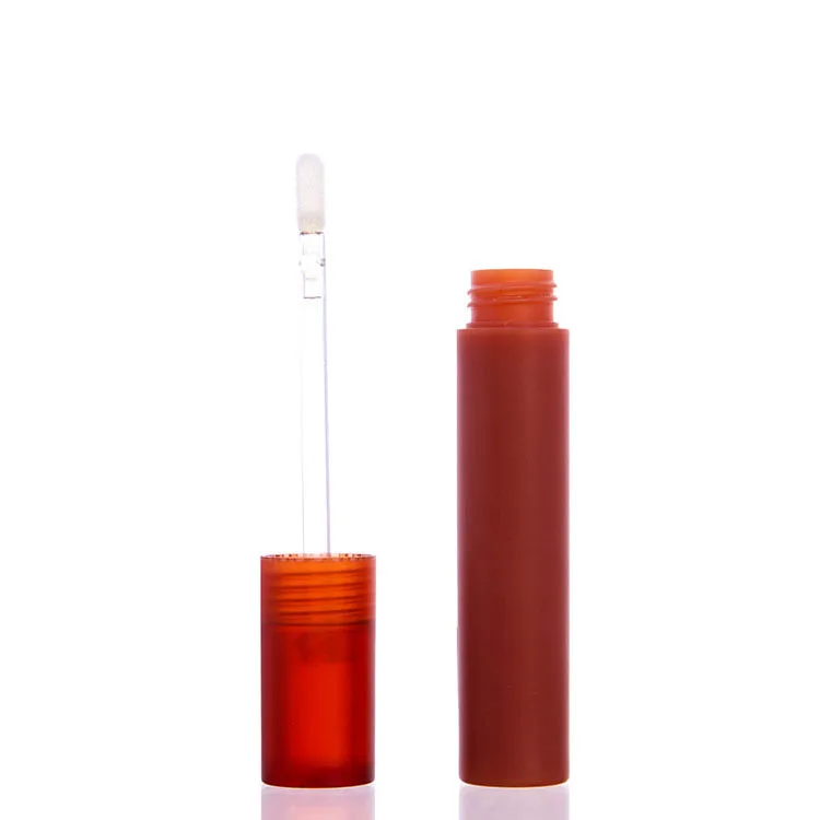 5 ml red round empty plastic lip gloss tube for cosmetics cream lip gloss tube packaging luxury fashion popular lip gloss tube