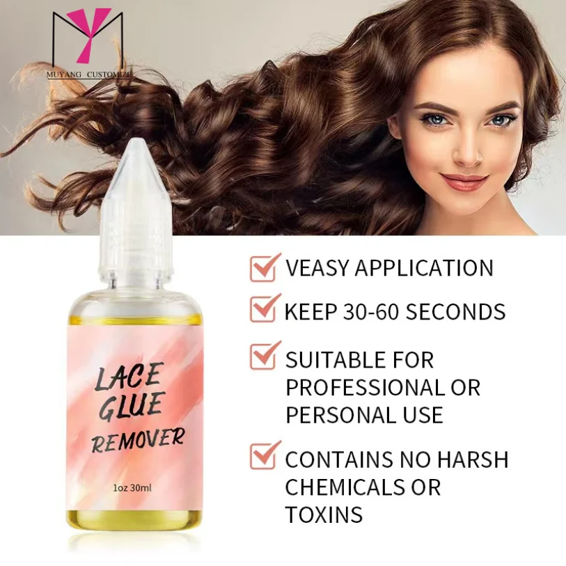 Custom Extreme Hold Waterproof Transparent Lace hair Gel and Remover Waterproof Spray Lace Glue Set