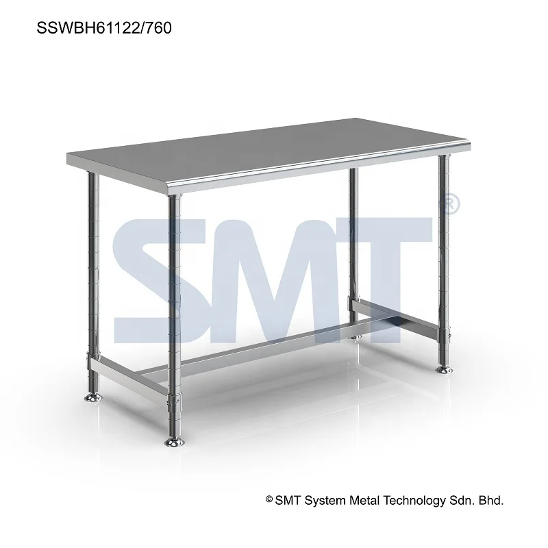 Stainless Steel Grade 304 SMT Solid Workbench Industrial Cleanroom Workstation Best Quality Metal Table Top