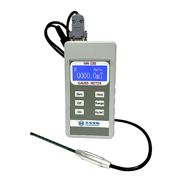HM-100  gauss meter portable magnetic field tester tesla meter