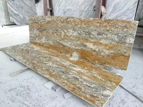 Top Quality Armani Gold North Granite Slab for Countertops Monuments Mosaic Exterior Interior Wall and Floor Applications