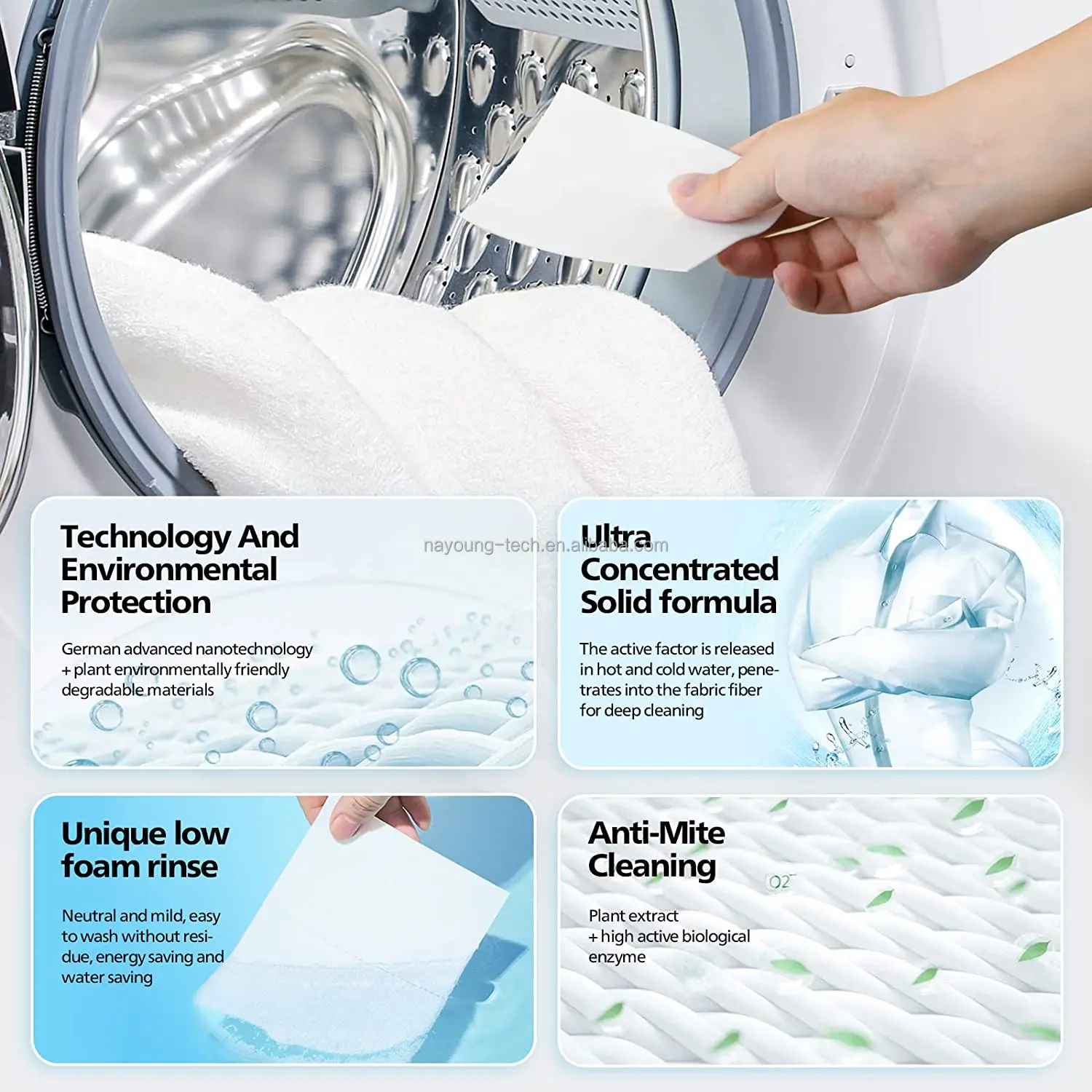 High Quality Home Cleaning Detergent Laundry Sheet Fast Color Absorption Laundry Tablets For Fabric Clothes