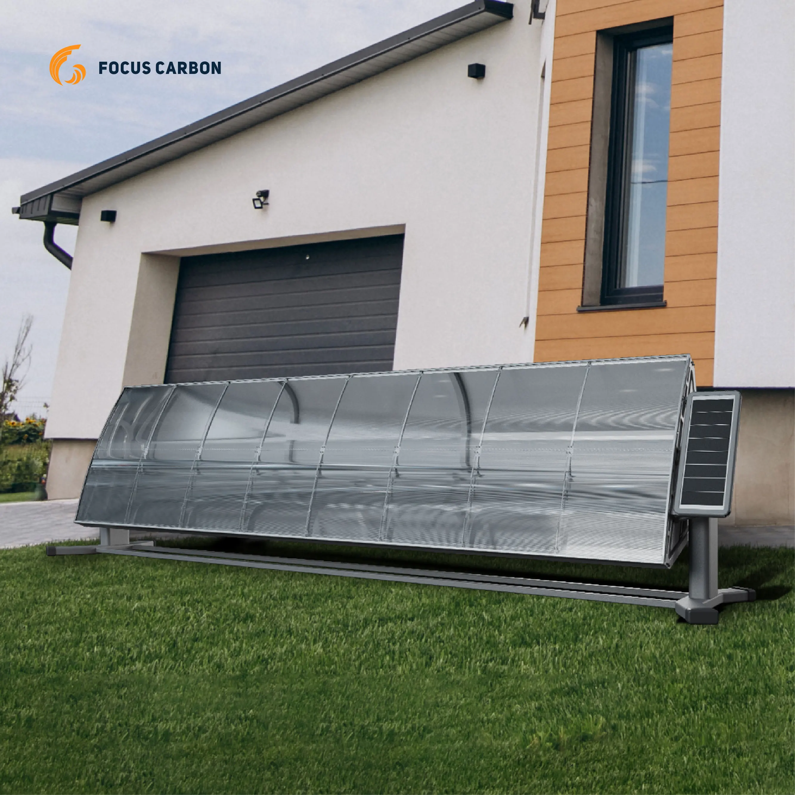 Focus Carbon Solar heater for parabolic trough condenser Solar Thermal Concentrator