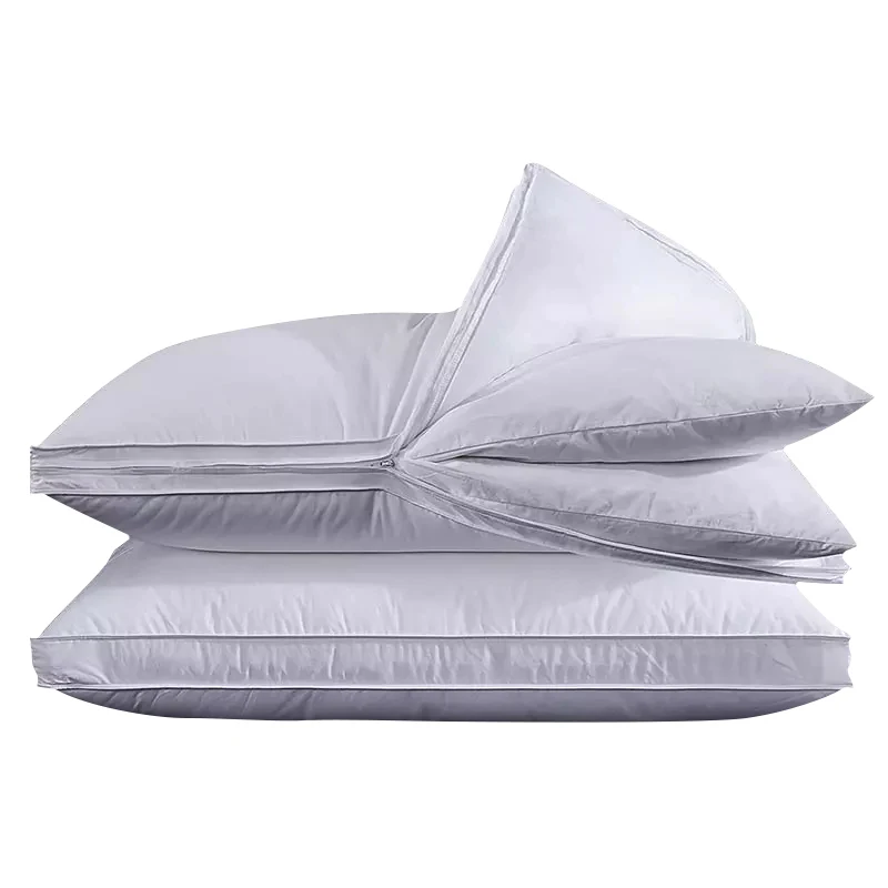 Assemblable white color ultra soft Bed Pillow Super Soft 100% Cotton Cover Down Alternative pillow hotel