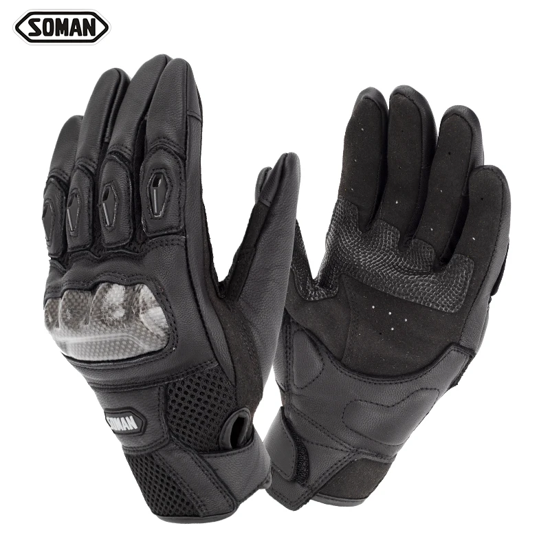 RTS Touch Screen Carbon Fiber suede Leather Moto Riding Glove Men women Motorbike Protective Gear Motocross Gants Luvas MG21
