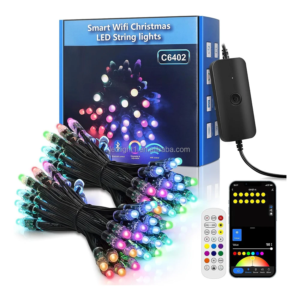 50pcs 12mm WS2811 Full Color LED Pixel Light Module DC 12V Waterproof RGB Color 2811 IC Digital LED Christmas Light