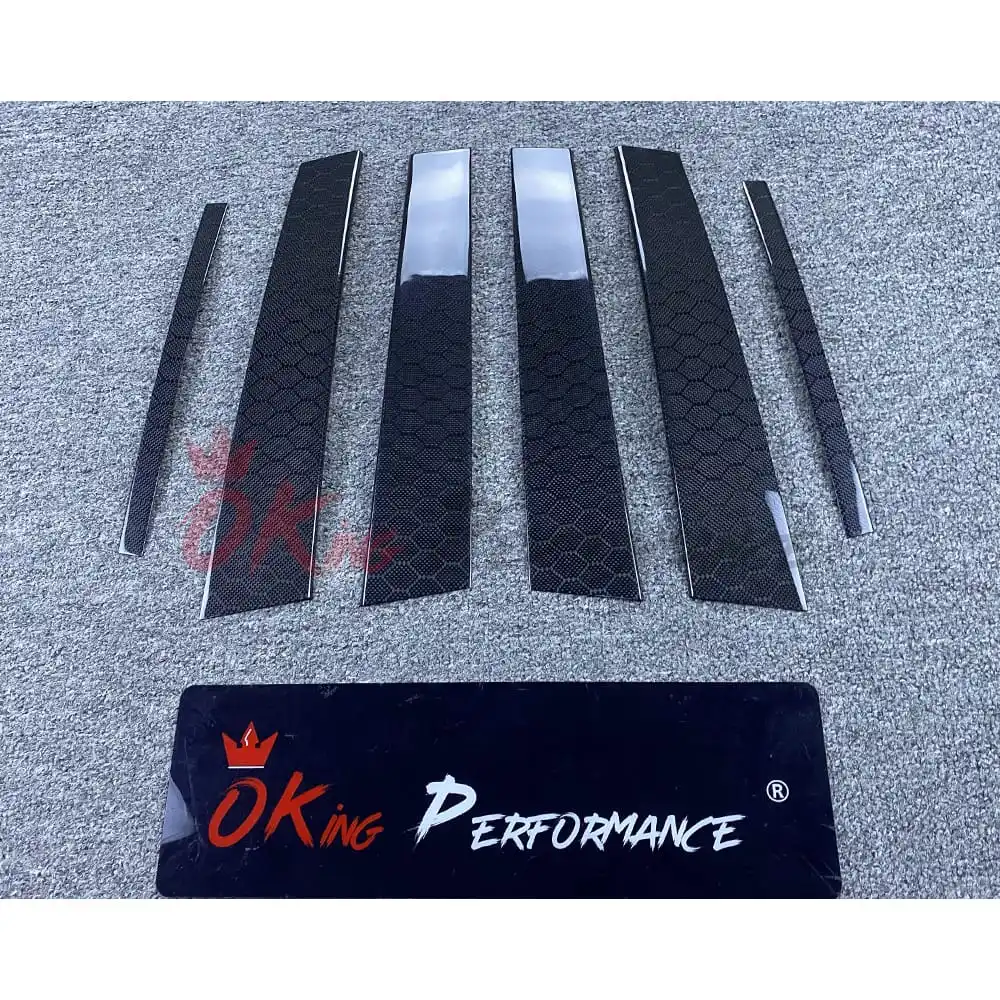HoneyComb 100% Real Carbon Fiber A B C Door Pillar Cover For INFINITI Q50