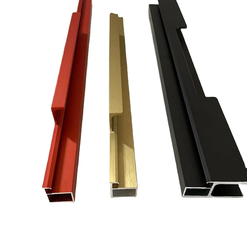 Furniture Aluminum Profile Aluminum Wardrobe Swing Glass Door Cabinet Door Handle Profile Aluminum Cabinet Door Profiles