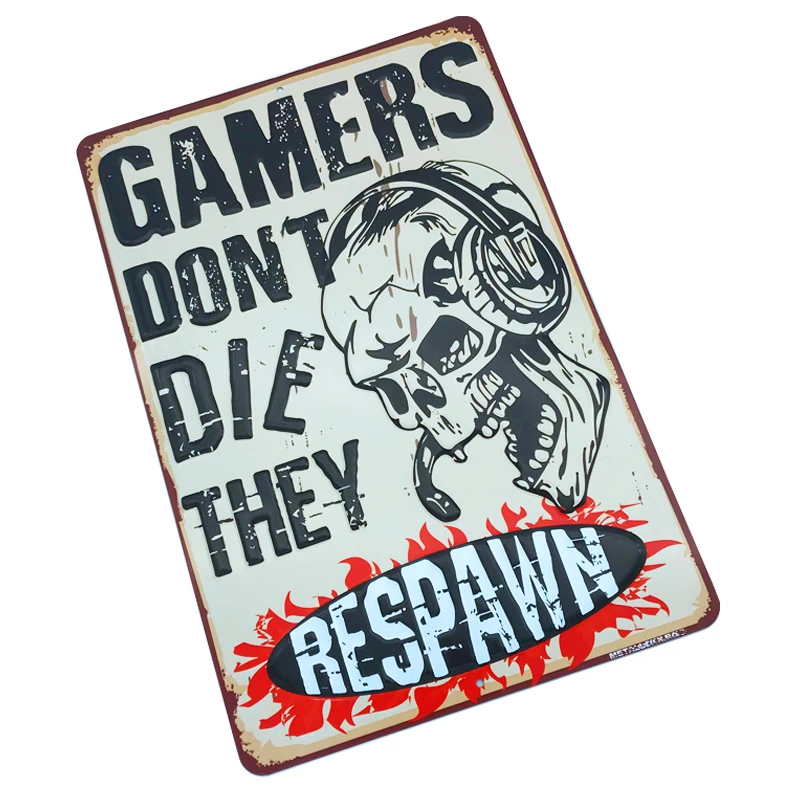 Hot sale home decoration business promotional wall hanging retro tin sign vintage metal sign