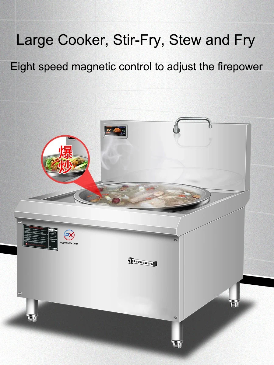 380V 10000W Commercials Electric Induction Stove Oven With Cooker Stainless Steel Machine Cooking Range School Hotel Restaurant
