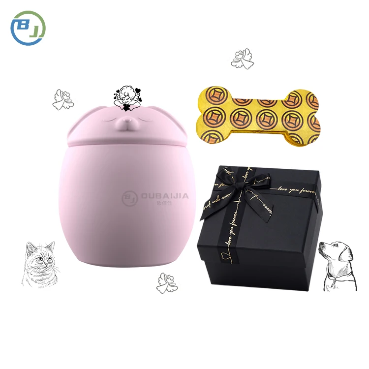 OBJ 2024 Most popular silicone pet souvenir urn Dog funeral supplies Cat coffin storage box Animal sacrifice box