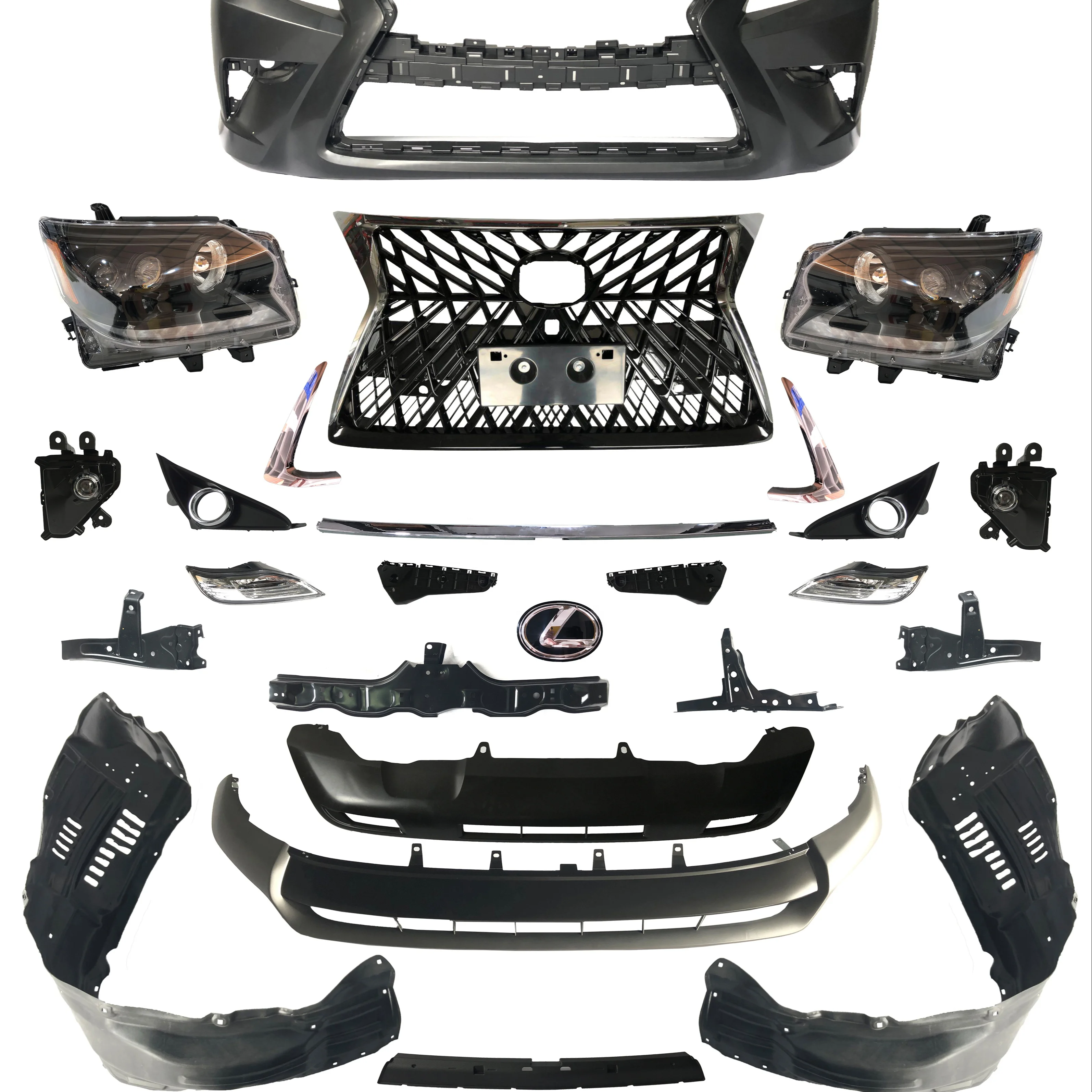 
AUTO WHOLE BODY KIT FOR LEXUS GX 2010 UPGRADE TO GX 2018 