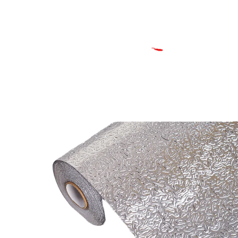 Aluminum foil wallpaper self-adhesive kitchen oil-proof sticker waterproof fireproof thickened wardrobe cabinet factory direct s