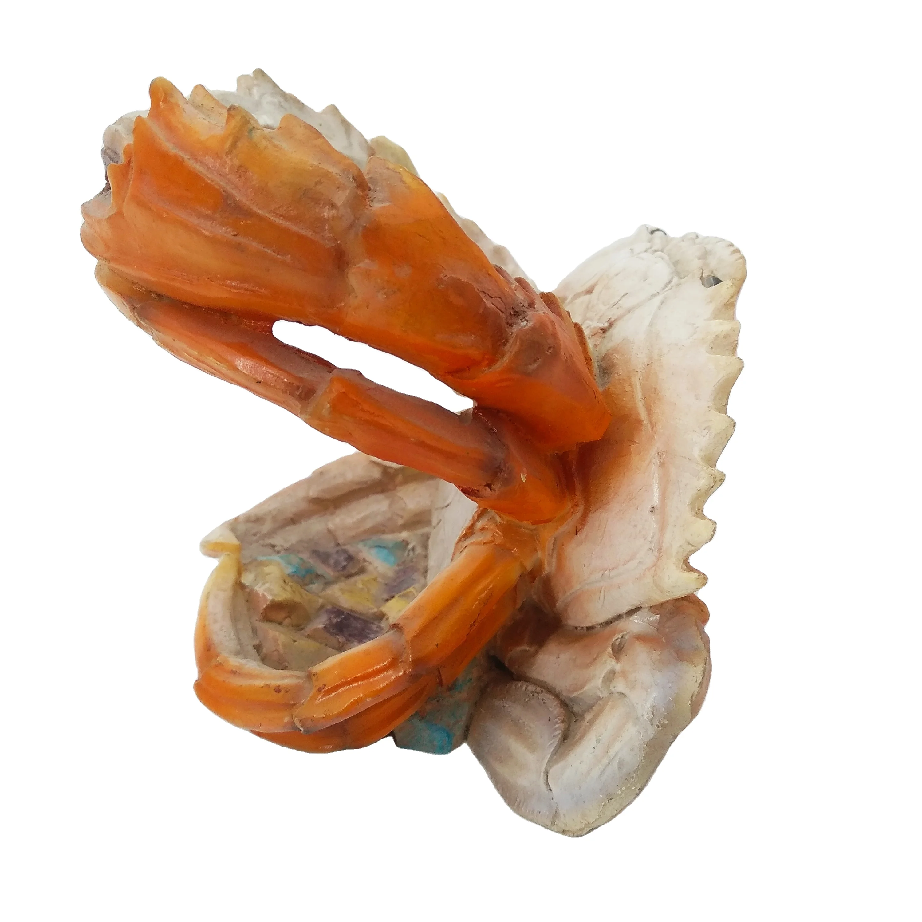 Custom Model Polyresin Lobster Statue Crab Animal Ornament Wine Bottle Holder for Home Decoration Gifts Tabletop Art Decor