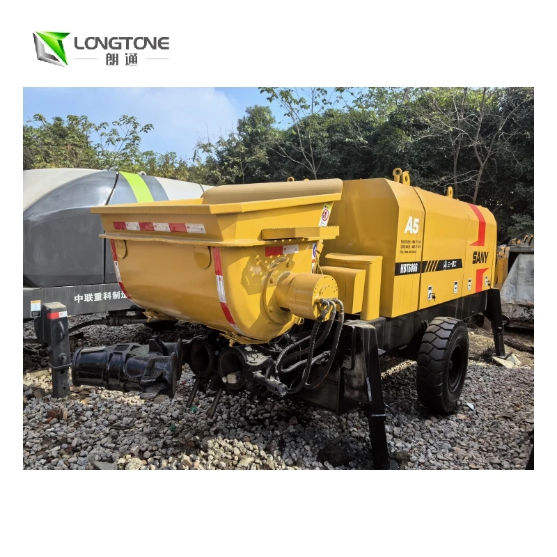 China low price used 10 ton tanker trailer with vacuum pump trailer mounted concrete pump