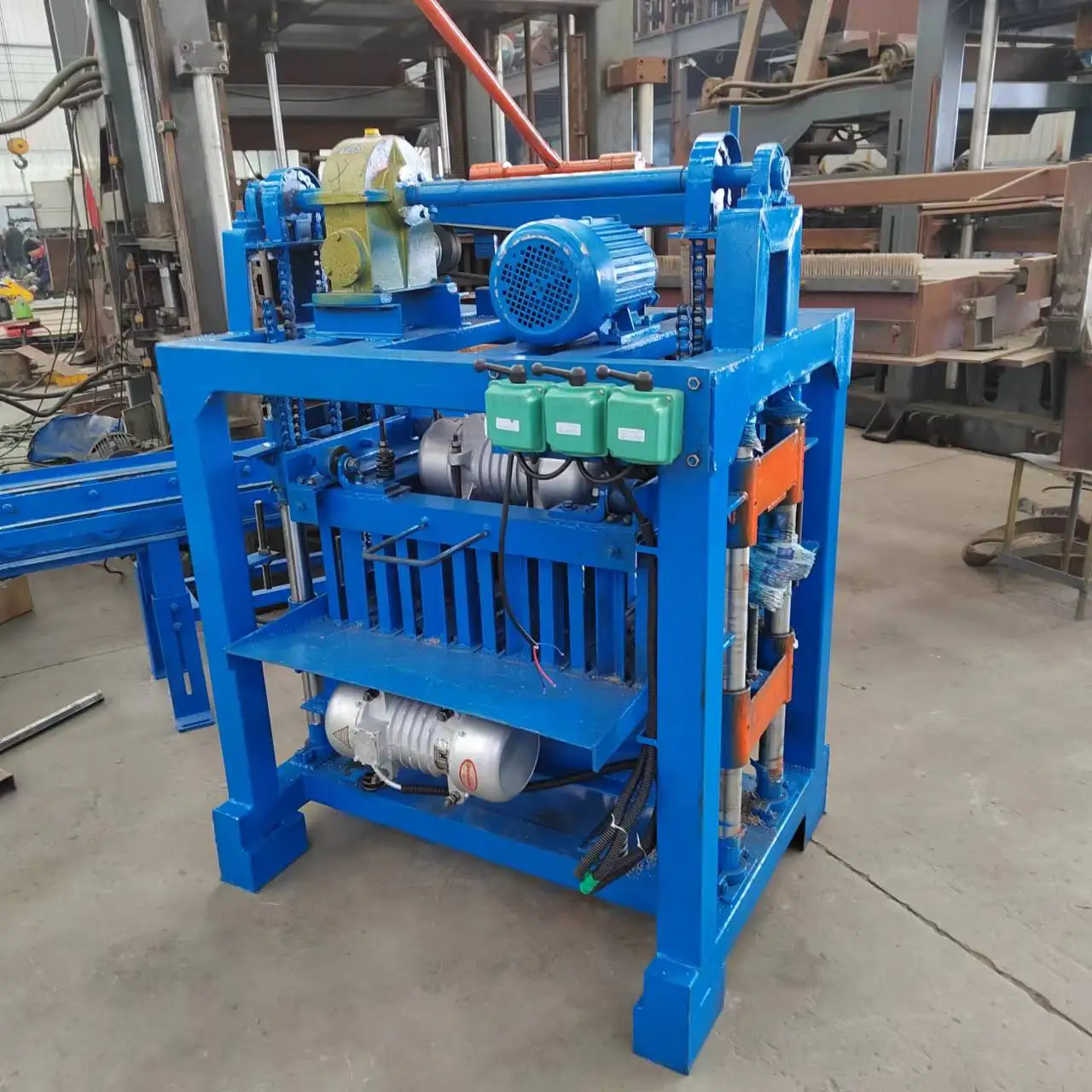 Manual operate small hollow block clay brick making machine solid brick manufacture